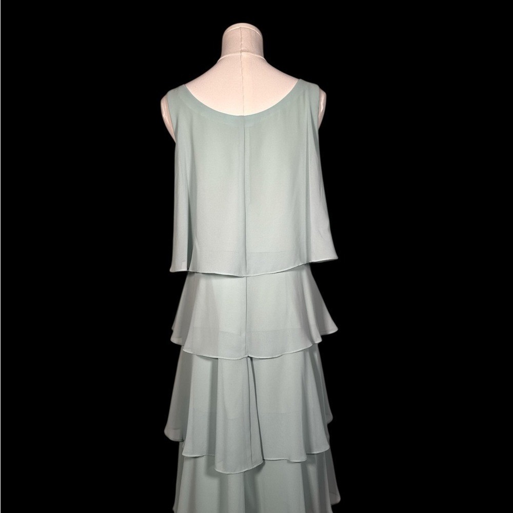S.L. Fashions Asymmetrical Layered‎ Dress - Soft Blue - Picture 2 of 10